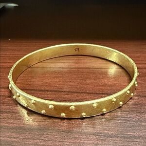 Madewell Gold Tone (Brass) Studded Slip-On Bangle Bracelet - Women's Jewelry